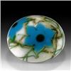 Image 1 : Orient & Flume 1970s Blue Flowers Paperweight