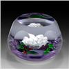Image 2 : Caithness 1982 White Rose Faceted Paperweight