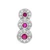 Image 1 : 14k White Gold 0.52CTW Ruby and Diamond Pendant, (I1-I2/Purple-Red/H-I)