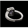 Image 3 : 14KT White Gold 1.54 ctw Tanzanite and Diamond Ring