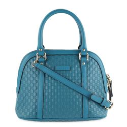 Gucci Blue Microguccissima Leather Mini Margaux Dome Convertible Satchel