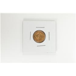 1952-D $2 1/2 Indian Head Quarter Eagle Gold Coin