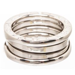 Bvlgari 18K White Gold B.zero1 Double Ring 48