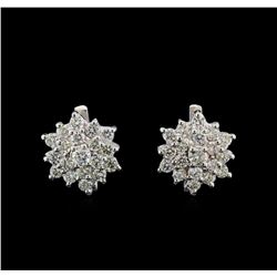 14KT White Gold 2.40 ctw Diamond Earrings