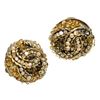 Image 1 : Chanel Gold CC Multi-Stone Clip-On Earrings