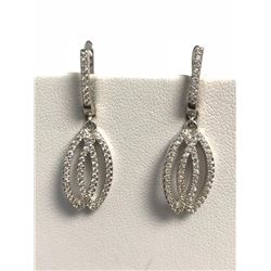 Silver Cubic Zirconia Earrings, Suggested Retail Value $140
