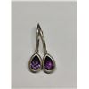 Image 1 : Silver Amethyst(1.3ct) Earrings, Suggested Retail Value $60