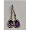 Image 2 : Silver Amethyst(1.3ct) Earrings, Suggested Retail Value $60