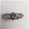 Image 2 : Silver Cubic Zirconia Ring (~Size 6.75)(Ring is resizable for $40)