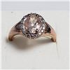 Image 1 : Silver Morganite Ring (~Size 7)(Ring is resizable for $40) (~weight 3.81g), Suggested Retail Value $