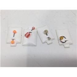 Lot of 4 Surgical Steel Barbells