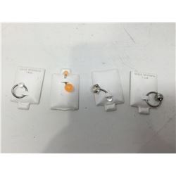 Lot of 4 Surgical Steel Barbells