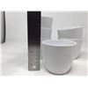 Image 2 : Lot of White Ceramic Plant Pots (6ct)