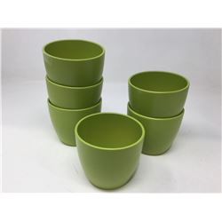 Ceramic Plant Pots-Green (6ct)