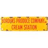 Image 1 : Borden's Produce Co. Cream Station Porcelain Sign
