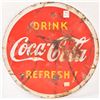 Image 1 : Coca Cola Double Sided Round Tin Sign