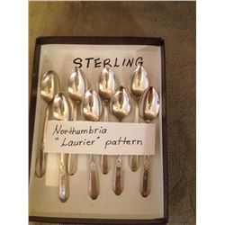 Set of (8) Northumbria Sterling Spoons