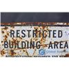 Image 2 : Restricted Area Metal Sign