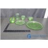 Image 1 : Green Depression Glassware