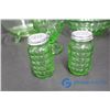 Image 2 : Green Depression Glassware