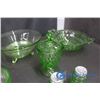 Image 4 : Green Depression Glassware