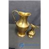 Image 2 : Brass Tea Pot and (2) Pitchers