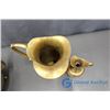 Image 3 : Brass Tea Pot and (2) Pitchers