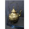 Image 4 : Brass Tea Pot and (2) Pitchers
