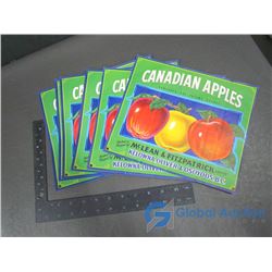 (6) Old Apple Crate Labels (Unused)