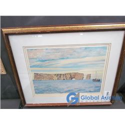 Huntley Brown Signed Print "Perce Rock, Gaspe Quebec" 169/500