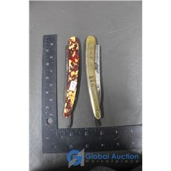 WWI Army Straight Razor and Tortoise Shell Straight Razor