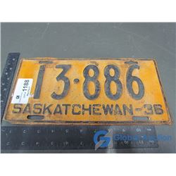 1936 Saskatchewan License