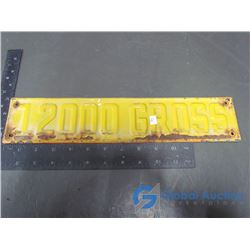 Sask School Bus License 12000 Gross