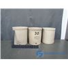 (3) Stoneware Crocks - two are Medelta Potteries LTD Medicine Hat Alberta