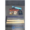Image 1 : Walt Disney Wood Characters, Grey Hound Dominos in Box, Department of Justice Note Book and (4) Rule