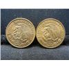 Image 2 : (2) 1965 Mexico 1 Centavos Red Uncirculated Nice!!