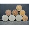 Image 1 : Grab bag Lot (5) 1909 Indian Cents Better Date (3) Liberty Nickels