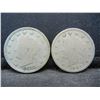 Image 1 : (2) 1893 Liberty Nickels VG/F Semi Key Date