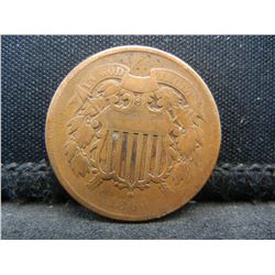 1864 Two Cent Piece Civil War Date
