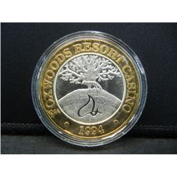 1994 Silver Casino Token Foxwoods