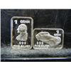 Image 1 : (2) 1 gram Silver Bars