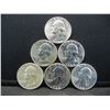 Image 1 : (6) Uncirculated Silver 1964 Washington Quarters