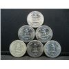 Image 2 : (6) Uncirculated Silver 1964 Washington Quarters