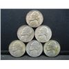 Image 1 : (6) BU Silver War Nickels (2) 1942P, 44P, 44S, 45P, 45S