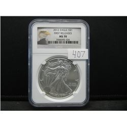 2012 American Silver Eagle NGC MS70 First Releases