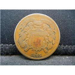 1865 Two Cent Piece Civil War Date
