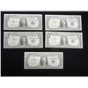 Image 1 : (5) Consecutive Serial Number Gem Unc Crisp 1957 $1.00 Silver Certificate