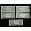 Image 8 : (5) Consecutive Serial Number Gem Unc Crisp 1957 $1.00 Silver Certificate