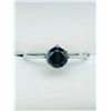 Image 2 : 10K White Gold Black Diamond(0.9ct) Ring (~weight 1.6g), Made in Canada, Insurance Value $1200