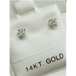 14K White Gold Diamond(G-H, I1, 0.25ct) Earrings, Made in Canada, Insurance Value $1400